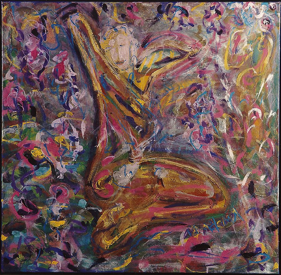 5D nr 81 Lilac Vision acrylic on canvas 100 x 100 cm 1993